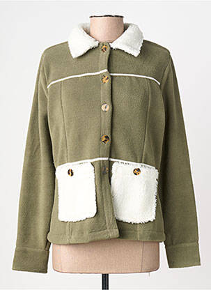 Veste casual poches vert AGATHE & LOUISE femme