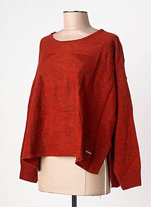 Pull coupe droite manches longues rouge AGATHE & LOUISE femme
