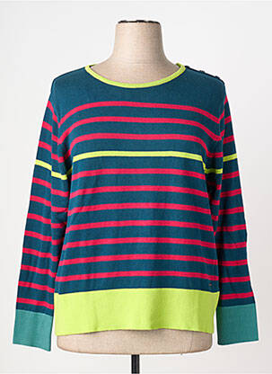 Pull coupe cintrée manches longues vert AGATHE & LOUISE femme