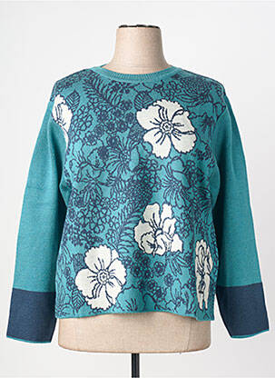 Pull coupe cintrée manches longues bleu AGATHE & LOUISE femme