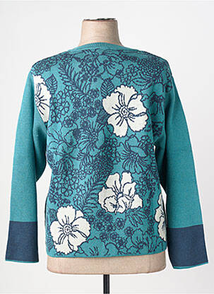Pull coupe cintrée manches longues bleu AGATHE & LOUISE femme