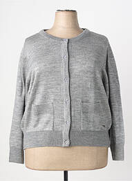 Gilet manches longues stretch gris AGATHE & LOUISE femme