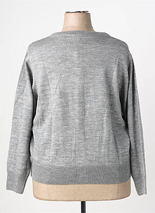 Gilet manches longues col rond gris AGATHE & LOUISE femme