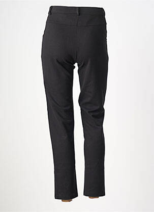 Pantalon slim tissage popeline taille normale noir AGATHE & LOUISE femme