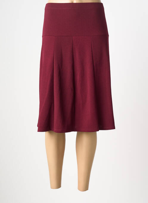 Jupe mi-longue doublure textile rouge ATLANTA femme