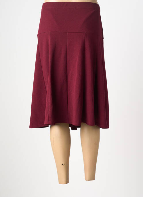 Jupe mi-longue doublure textile rouge ATLANTA femme