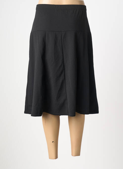 Jupe mi-longue doublure textile noir ATLANTA femme