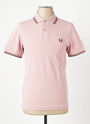 Polo stretch manches courtes rose FRED PERRY homme