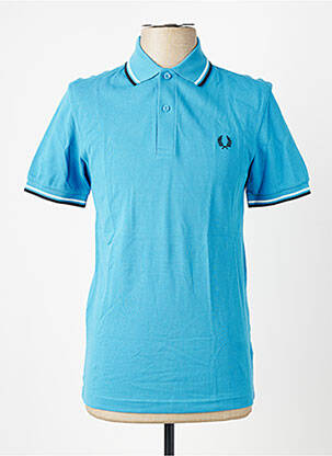 Polo stretch manches courtes bleu FRED PERRY homme