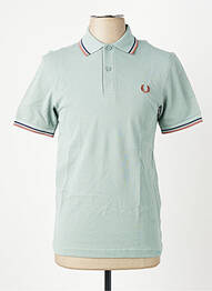 Polo stretch manches courtes vert FRED PERRY homme