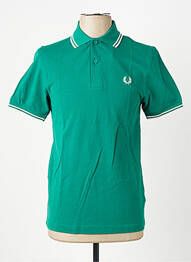 Polo stretch manches courtes vert clair FRED PERRY homme