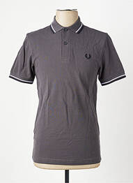 Polo stretch manches courtes gris FRED PERRY homme