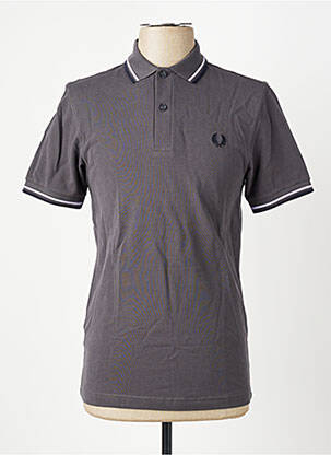 Polo stretch manches courtes gris FRED PERRY homme