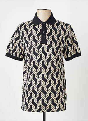 Polo stretch manches courtes noir FRED PERRY homme