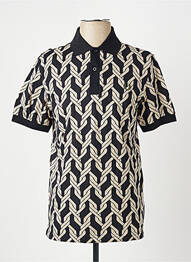 Polo stretch manches courtes noir FRED PERRY homme