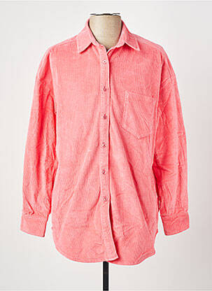 Chemisier coupe droite manches longues rose REIKO femme