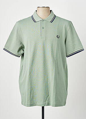 Polo stretch manches courtes vert FRED PERRY homme