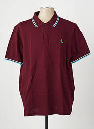 T-shirt broderie manches courtes rouge FRED PERRY homme