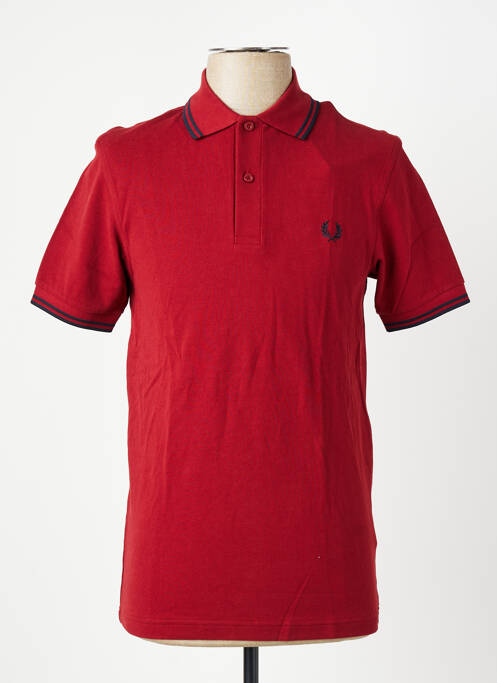Polo stretch manches courtes rouge FRED PERRY homme