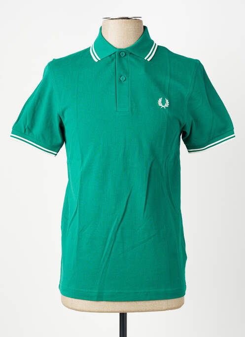 Polo stretch manches courtes vert clair FRED PERRY homme