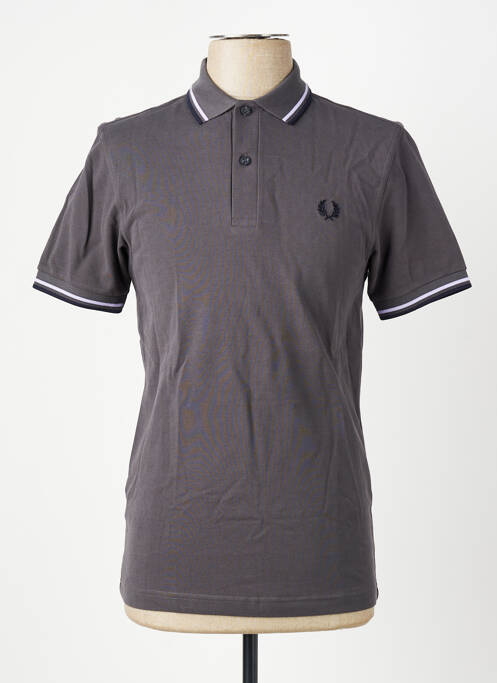 Polo stretch manches courtes gris FRED PERRY homme