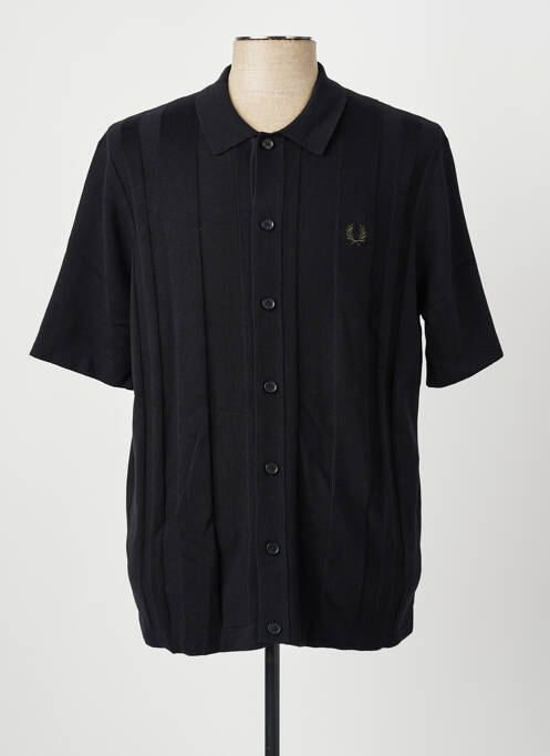 Gilet manches courtes stretch noir FRED PERRY homme