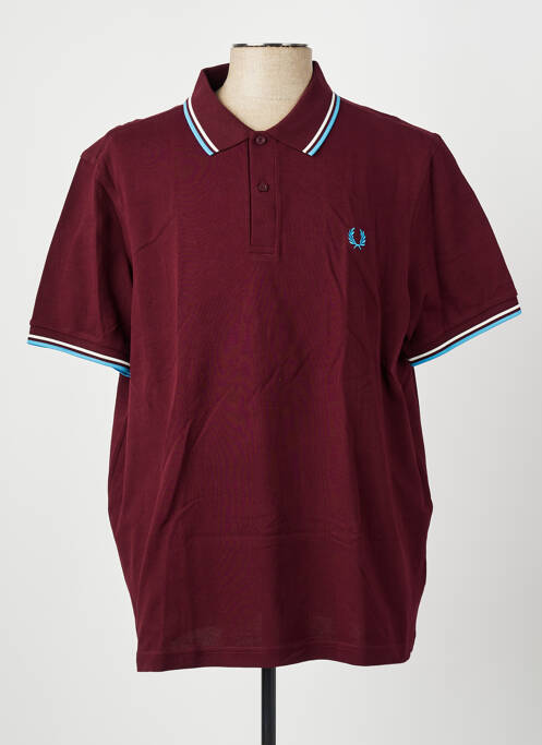 T-shirt broderie manches courtes rouge FRED PERRY homme