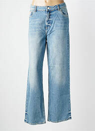 Jeans coupe large stretch taille normale bleu REIKO femme