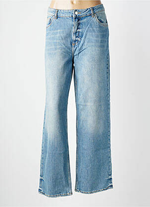 Jeans coupe large stretch taille normale bleu REIKO femme