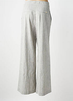 Pantalon large fermeture zippée sous rabat avec crochet taille normale gris KOCCA femme