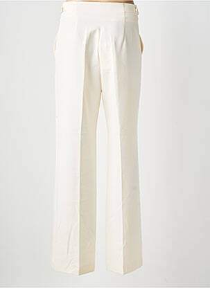 Pantalon droit tissage crêpe taille haute beige KOCCA femme