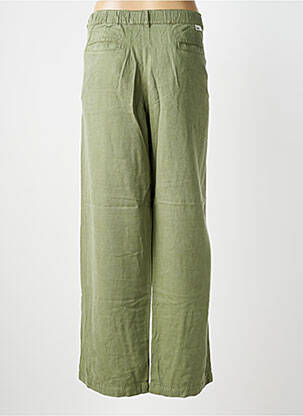 Pantalon large tissage popeline taille normale vert REIKO femme