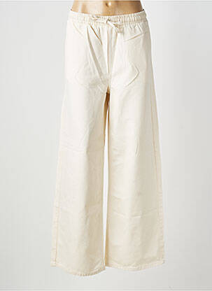 Pantalon large poches taille normale beige SELECTED femme