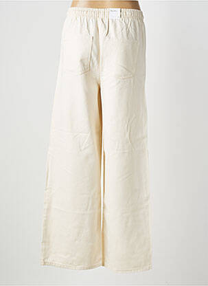 Pantalon large poches taille normale beige SELECTED femme