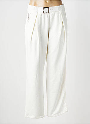 Pantalon droit stretch taille normale blanc 10 DAYS femme
