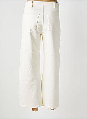 Pantalon large fermeture zippée sous rabat boutonné taille normale beige SUNCOO femme