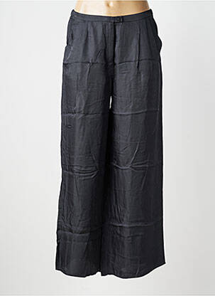 Pantalon large fermeture zippée sous rabat boutonné taille normale noir AMERICAN VINTAGE femme