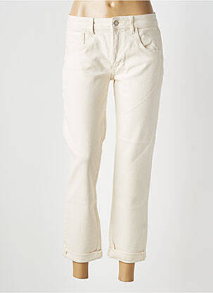 Pantalon 7/8 stretch taille normale beige REIKO femme