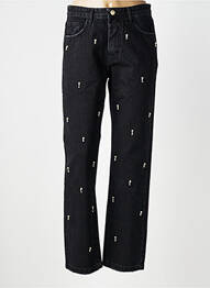 Jeans coupe droite taille normale taille normale noir KOCCA femme