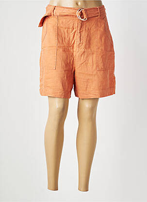 Bermuda tissage popeline taille normale orange fonce REIKO femme