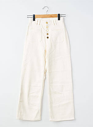 Jeans coupe large stretch taille normale beige REIKO femme