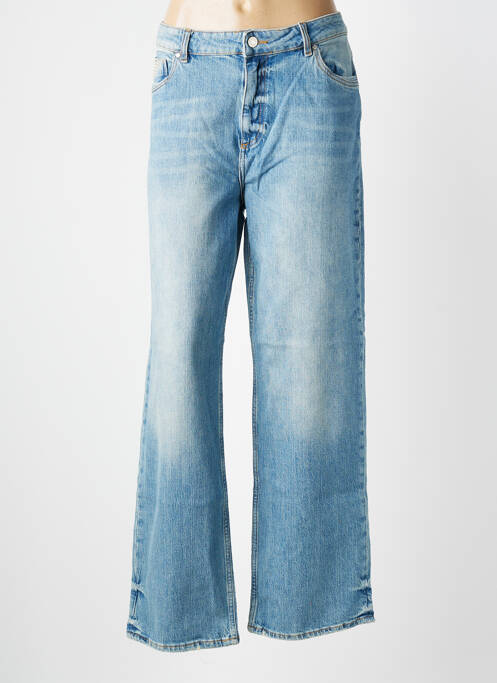 Jeans coupe large stretch taille normale bleu REIKO femme