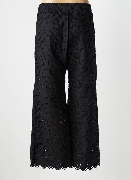 Pantalon large fermeture zip latéral noir SUNCOO femme
