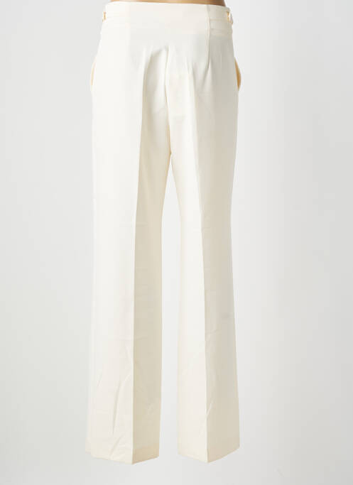 Pantalon droit tissage crêpe taille haute beige KOCCA femme