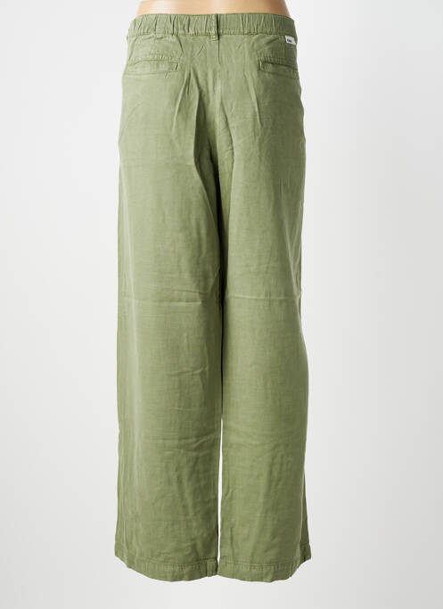Pantalon large tissage popeline taille normale vert REIKO femme