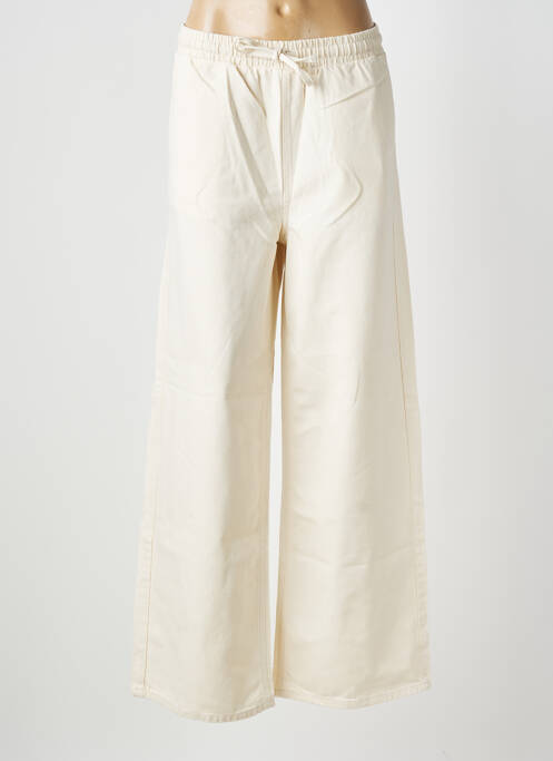 Pantalon large poches taille normale beige SELECTED femme