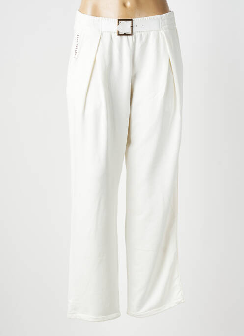 Pantalon droit stretch taille normale blanc 10 DAYS femme