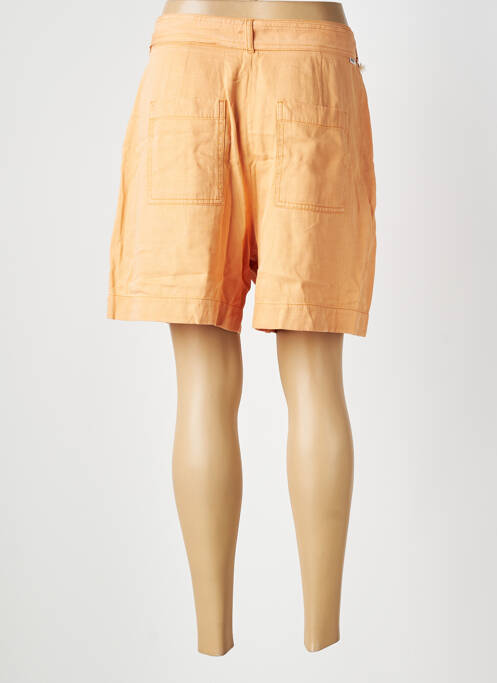 Bermuda tissage popeline taille normale orange REIKO femme