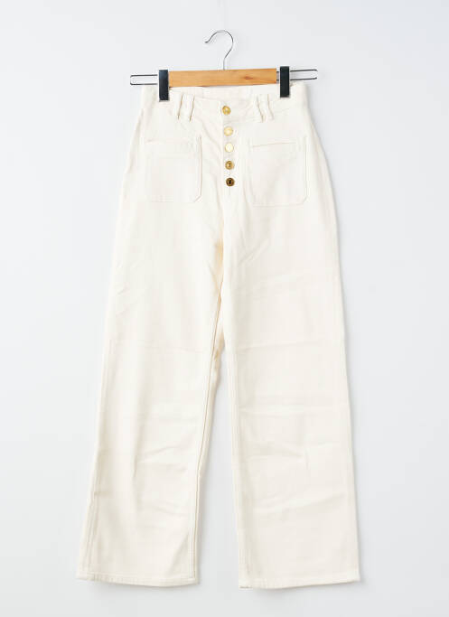 Jeans coupe large stretch taille normale beige REIKO femme