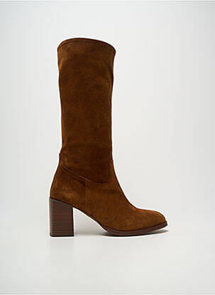 Bottes talon bottier talon de 7 à 9cm marron REQINS femme